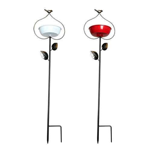 Outdoor-Vogelbadschale für den Garten, einfache-Rot 1