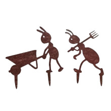 2Pcs Metal Ants Garden Decoration Weatherproof Ants Figure with