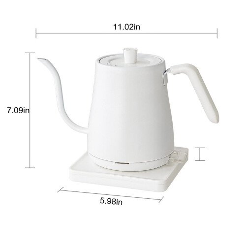 Elektrisk svanehals-kedel i rustfrit stål 800 ml 2