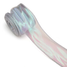 Fishtail tule lint voor knutselen en vakantiedecoraties-zilver