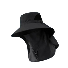 Sun Protections Meshes Fisherman Hat Hiking Outdoor Beach-Black