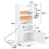 White Tall Nightstand with Charging Station and LED Lights 4