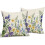 Fodere per cuscini floreali vintage, bianco e viola, 18x18 cm, set da 2 2