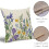 Fodere per cuscini floreali vintage, bianco e viola, 18x18 cm, set da 2 4