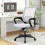 Chaise de bureau ergonomique à dossier mi-haut réglable en maille avec 2