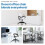 Chaise de bureau ergonomique à dossier mi-haut réglable en maille avec 3
