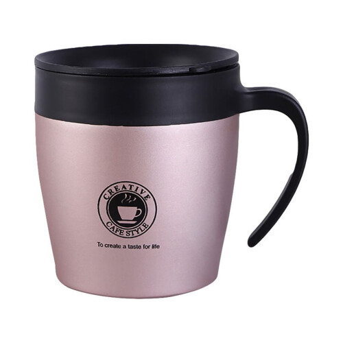 Isolerad kaffemugg i rostfritt stål med lock 350 ml 1