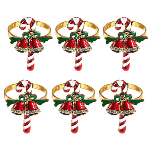 Ensemble de 6 ronds de serviette en émail doré Twinkseal 1