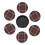 6 Leather Drink Coasters with Tartan Pattern 3