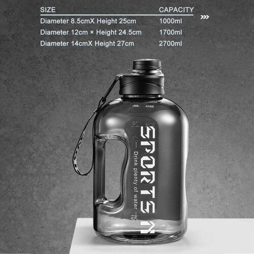 Κανάτα νερού91,3oz στεγανό αθλητικό μπουκάλι χωρίς BPA 1