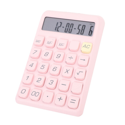 Tischrechner 12-stelliges LCD-Display mit rosafarbenem Display 2