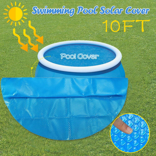 10ft Round Above-Ground Pool Solar Cover Blue 1
