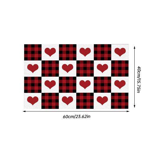 Valentine's Day carpet red love tree design 45x75 cm 2