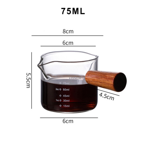 Prettyui kleiner Milchbecher mit Holzgriff, 300 ml 2
