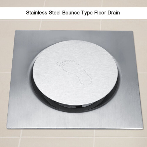 Stainless Steel Pedal Pop-Up Floor Drain 1