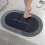 Tapis de bain noir 40 x 60 cm, antidérapant, séchage rapide, polyester 2