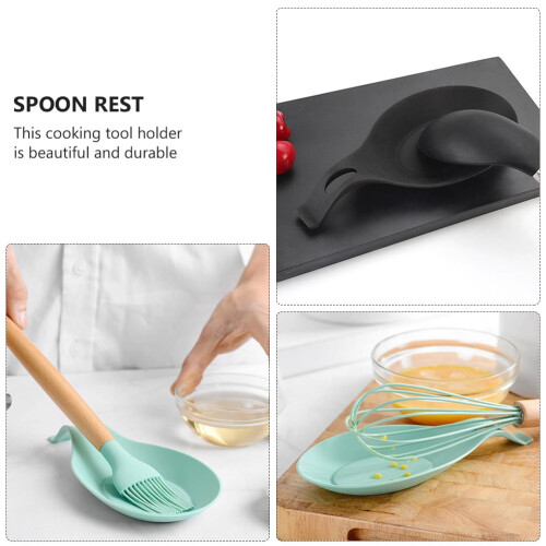 4-Pack Silicone Spoon Rests – Heat-Resistant, Flexible & 1