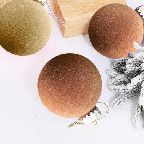 Samtbeflockte Weihnachtskugeln, 8 cm (3,14 Zoll), 8er-Pack 2