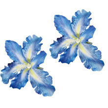 2PCS Boheemse bloem haarclip met realistische textuur-Blauw