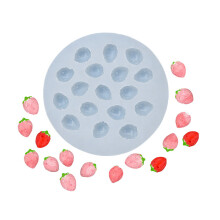 Silicone Molds with 17 Strawberry Cavities Dessert Baking Mould