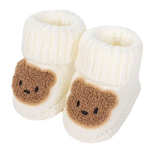 Chaussettes extensibles et confortables pour bébé, avec-Blanc