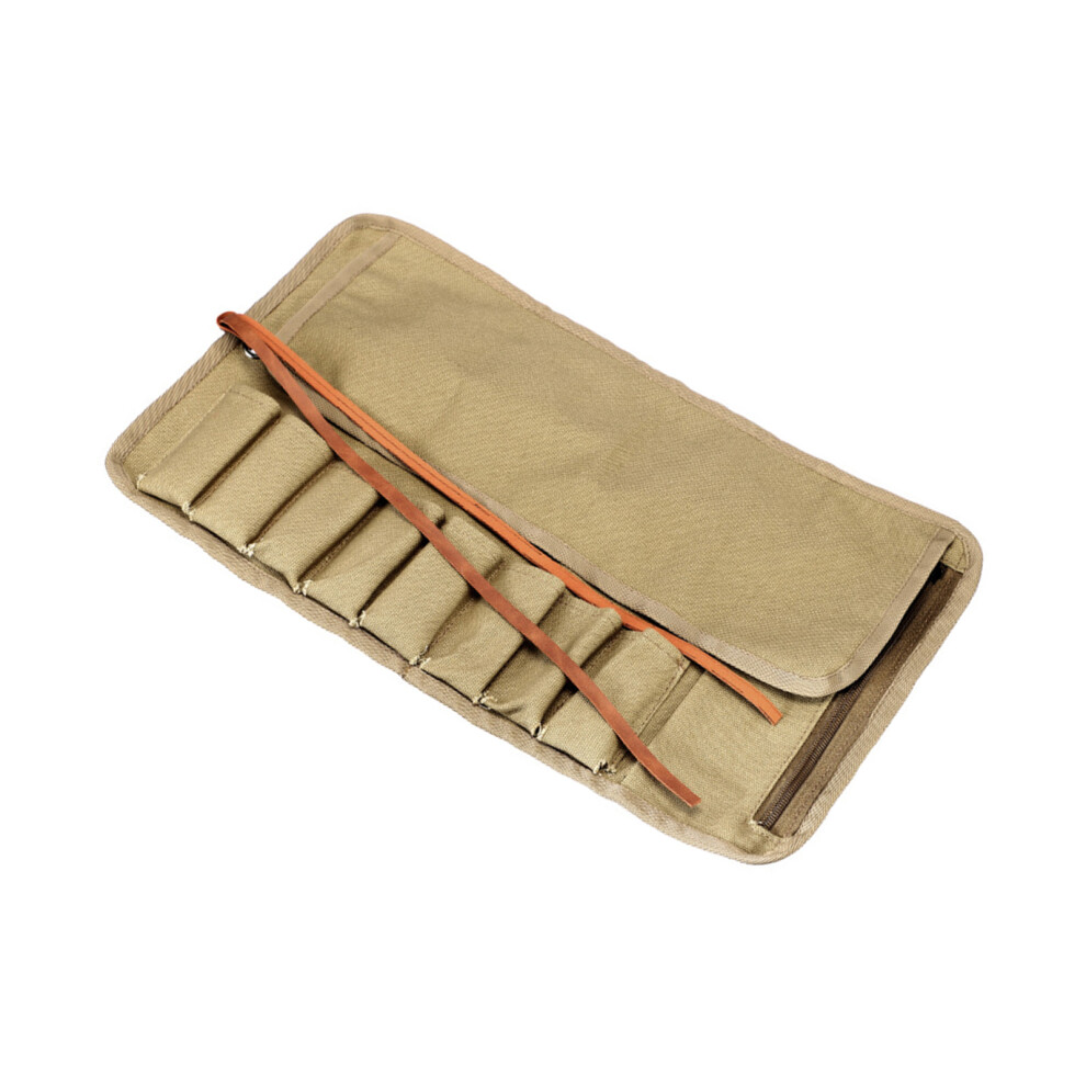 Heavy Duty Canvas Tool Roll With 8 Compartments For Wrenches 7704001229035