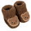 Infant Team Socks with Not Slip Silicone Pad Charming-brown 1