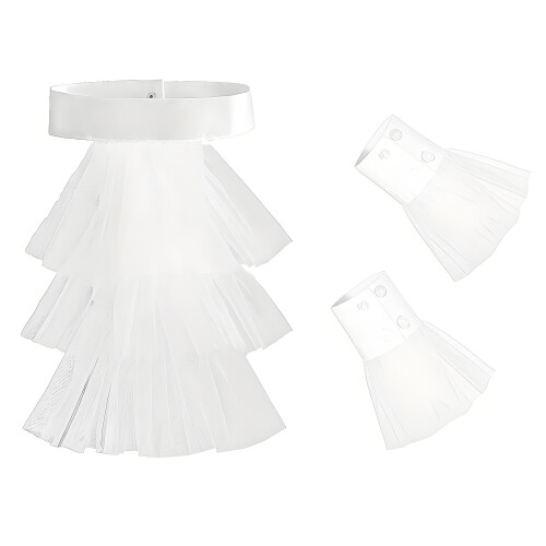 Multilayered False Collar Arm Sleeves AddOns For Tops Dress