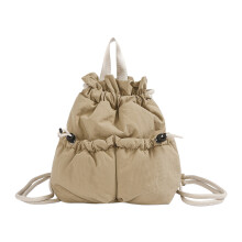 Stylish Mini Backpack with Drawstring Design And Spacious-Khaki
