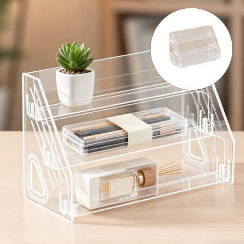 Acrylic Card Organizer Multi-Tiered Card Display Stand For-1 2