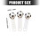 3 stuks 3D-geprinte voetbalvorm plastic bladwijzers 4