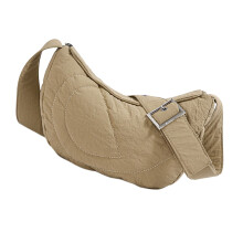 Soft Nylon Shoulder Bag for Women Large Capacity-Khaki