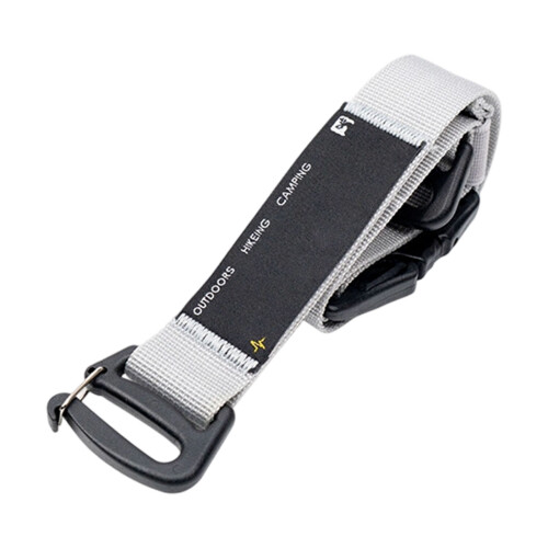 Regulable Webbing Carabiner Hook Backpacks-silver gray