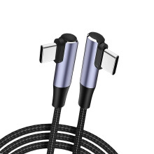 Ergonomische 90 graden schuine gevlochten type C-kabel-100 cm