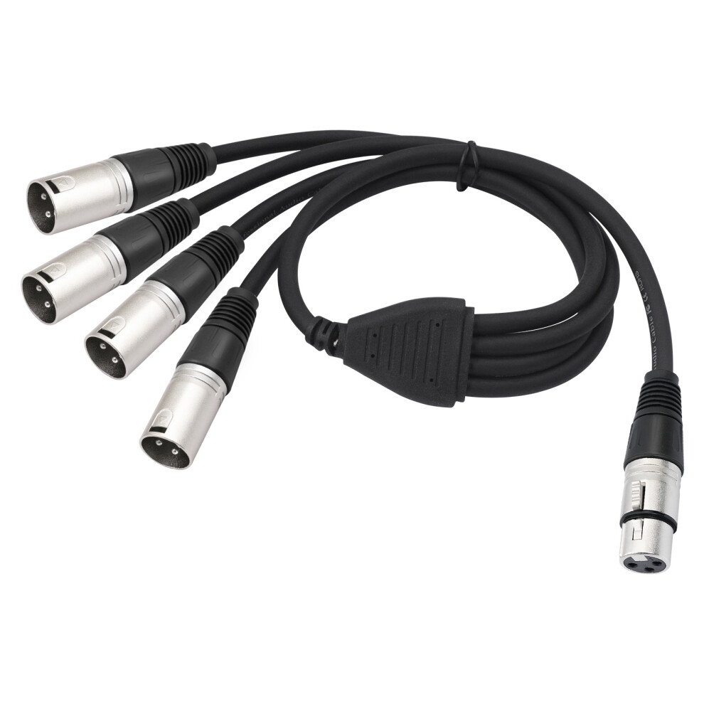 Balanced 3Pin Xlr Female To Four Male Splitter For Sound 7704001173239