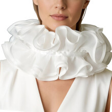 Collier Jabot élégant à volants détachables, vêtement pour fêtes