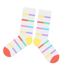 Lightweight Cotton Socks With Colorful Stripe Seamless-RAINBOW