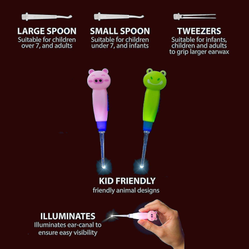 Ear Wax Removal Tool For Kids With Led Light, Remove Ear Wax With Led Light For Easy Access 2pack 2