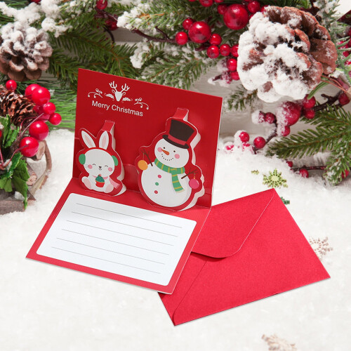Christmas 3D greeting card with cute message 1