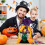 Halloween godispåse - non-woven pumpa- och kattdesign, 4
