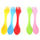 Red acrylic forks and spoons set 6 pieces 4