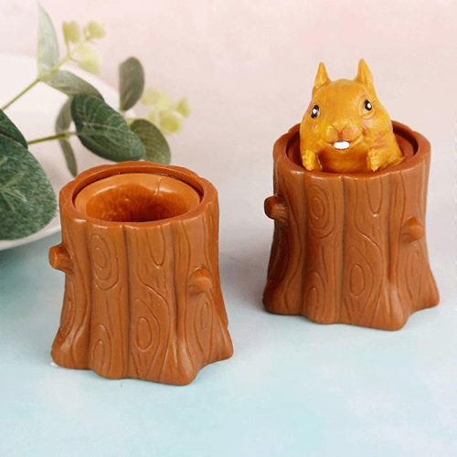 Σετ 2 παιχνιδιών σκίουρου Squeeze Evil Squirrel Cup Relief Stress, Sensory Fidget Toys 2