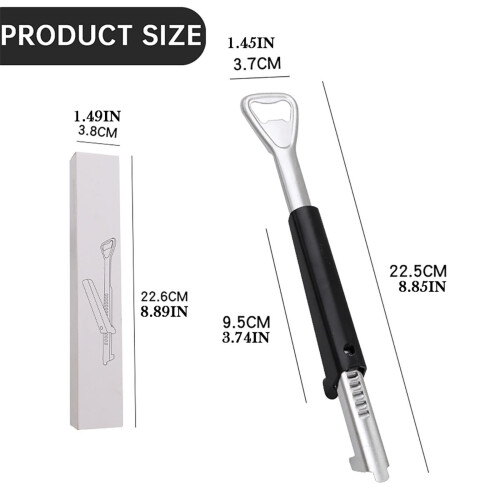 Ouvre-bocal réglable en acier inoxydable (1 pièce) 2