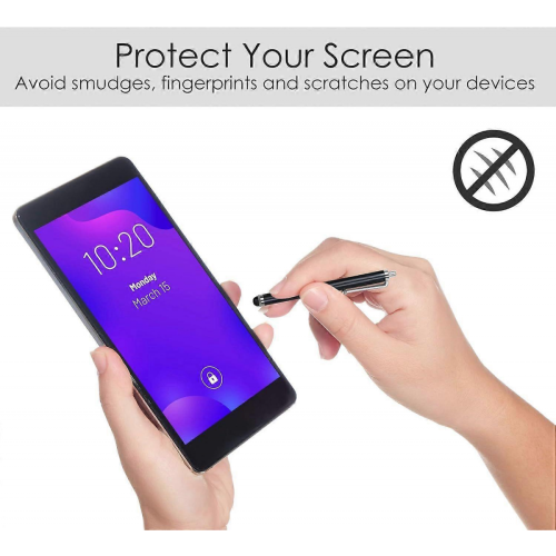 τεμάχια μαύρη γραφίδα Smartphone με άκρη σιλικόνης για συσκευές αφής, συμβατή με t 2