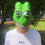 Μάσκα κινουμένων σχεδίων Pepe The Sad Frog Cosplay Ρεαλιστική μπάρα αποκριών Αστείο με 4