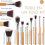 Organic Bamboo Kabuki Makeup Brush Set - Professional Makeup Kit 3
