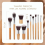 Organic Bamboo Kabuki Makeup Brush Set - Professional Makeup Kit 4