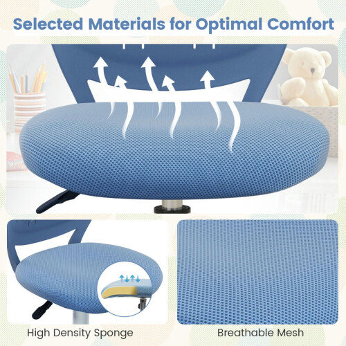 Resenkos Kids Ergonomic Study Chair, Adjustable Height, Blue 2