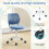Resenkos Kids Ergonomic Study Chair, Adjustable Height, Blue 4