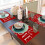 Valentine's Day rose printed placemats 4 pcs 5